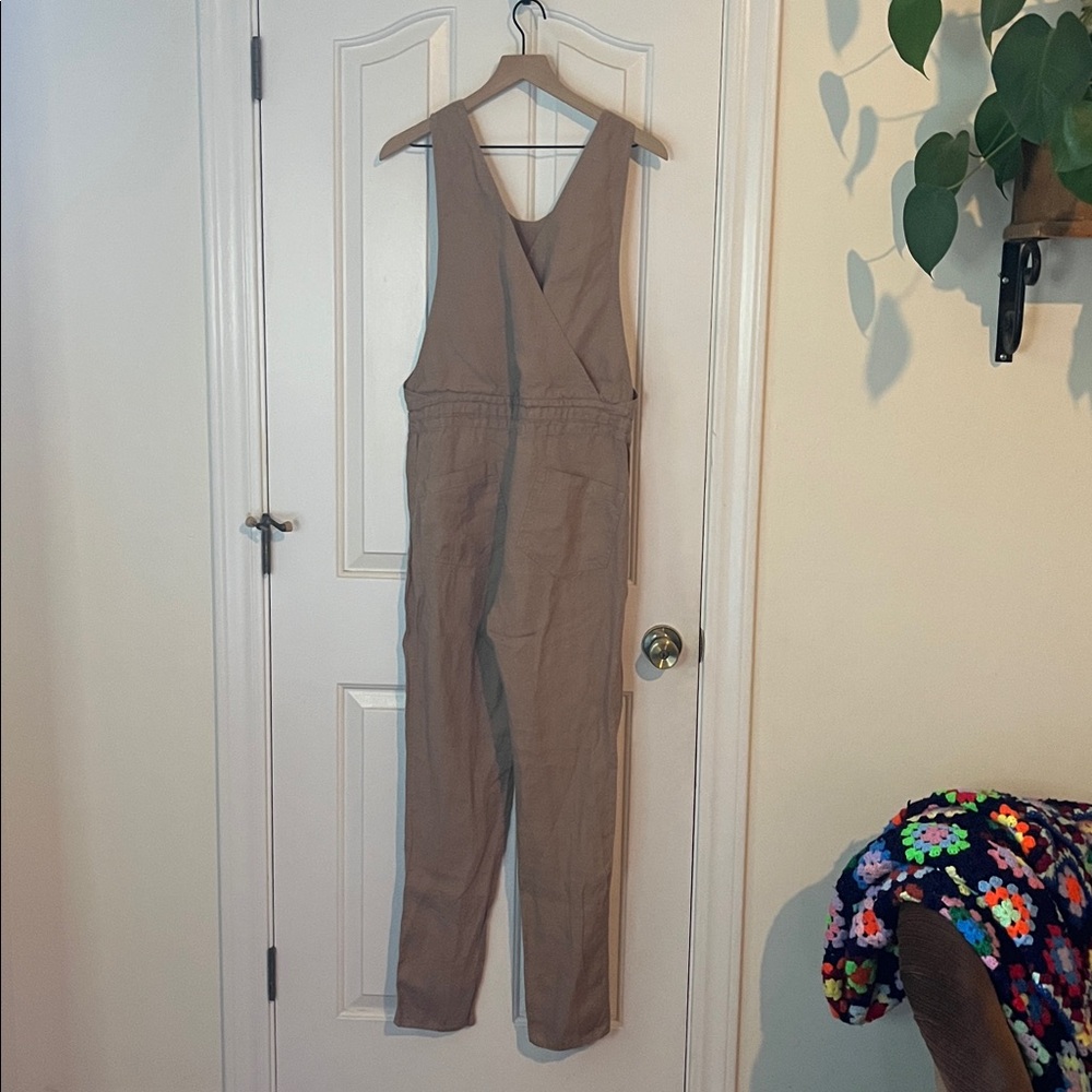 Notperfectlinen | Loose Overalls Dusty Pink Xs 100% Linen Quiet Luxury — image 5 of 8
